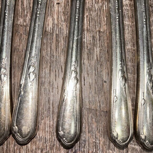 William A Rogers Silver Stainless Butter Knifes 10 Piece Set Vintage Replacement - Picture 4 of 5